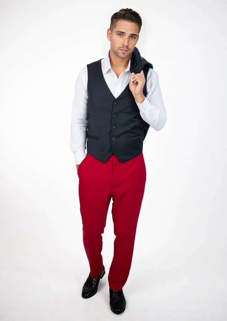 Dark Charcoal Twill Vest sold by Sartoro product image thumbnail 5