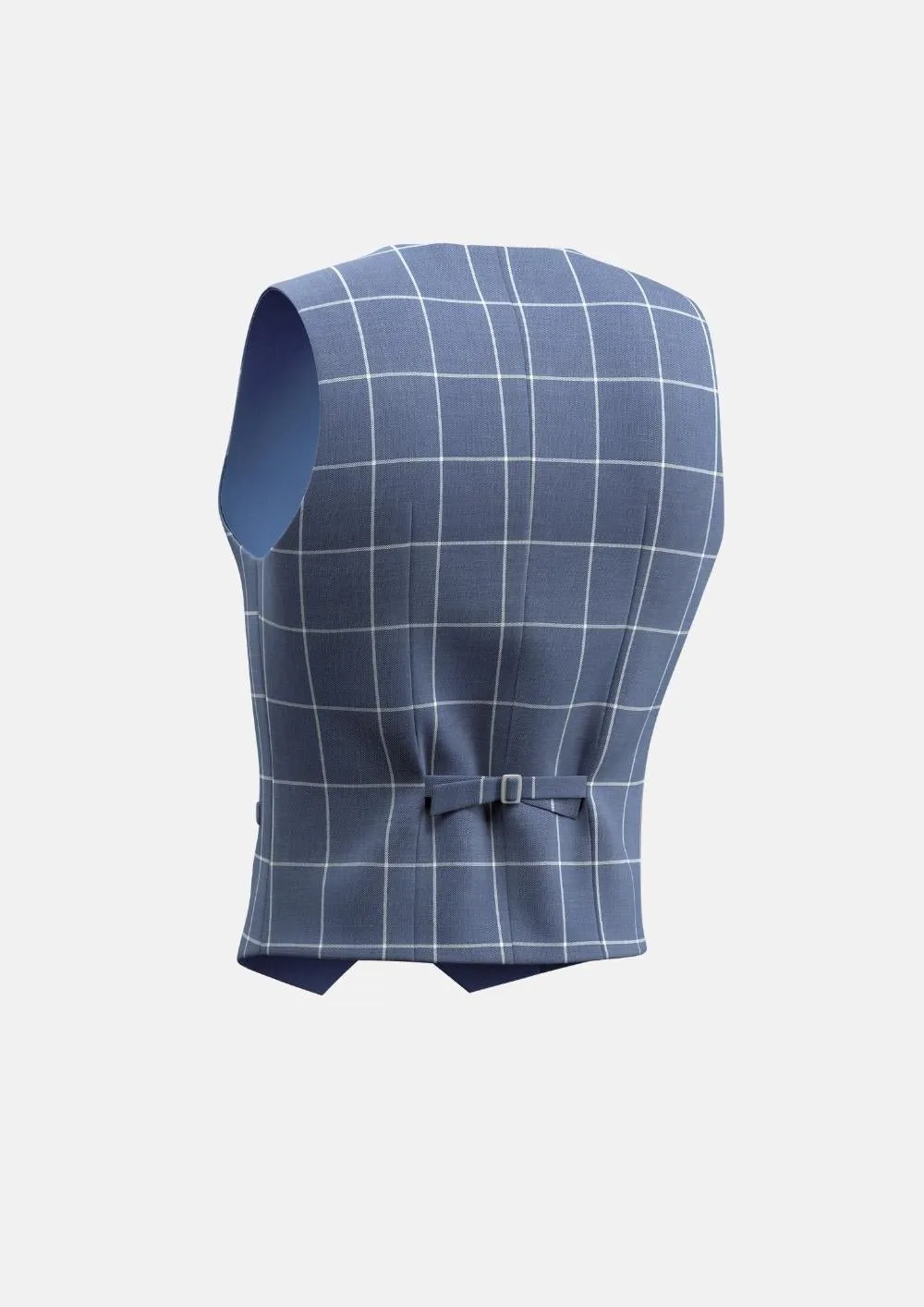 Blue Windowpane Vest sold by Sartoro product image thumbnail 3