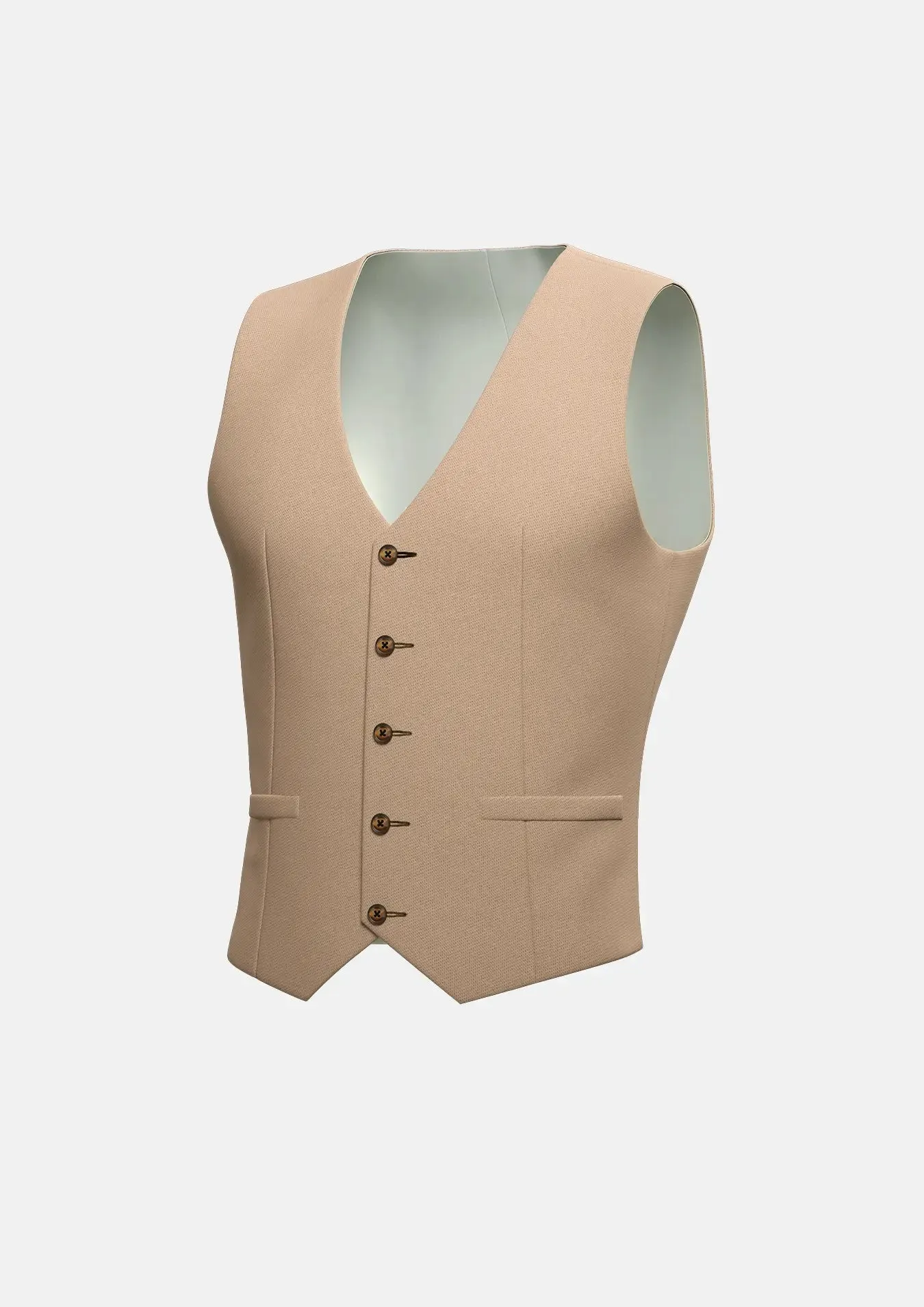 Camel Cotton Vest sold by Sartoro product image thumbnail 4