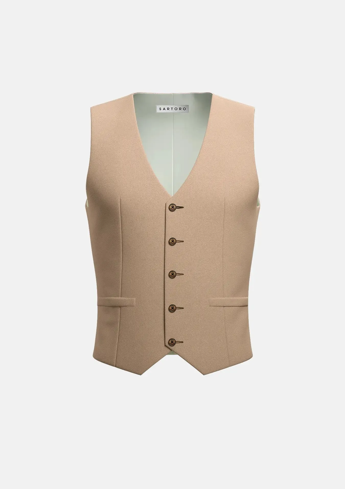 Camel Cotton Vest sold by Sartoro