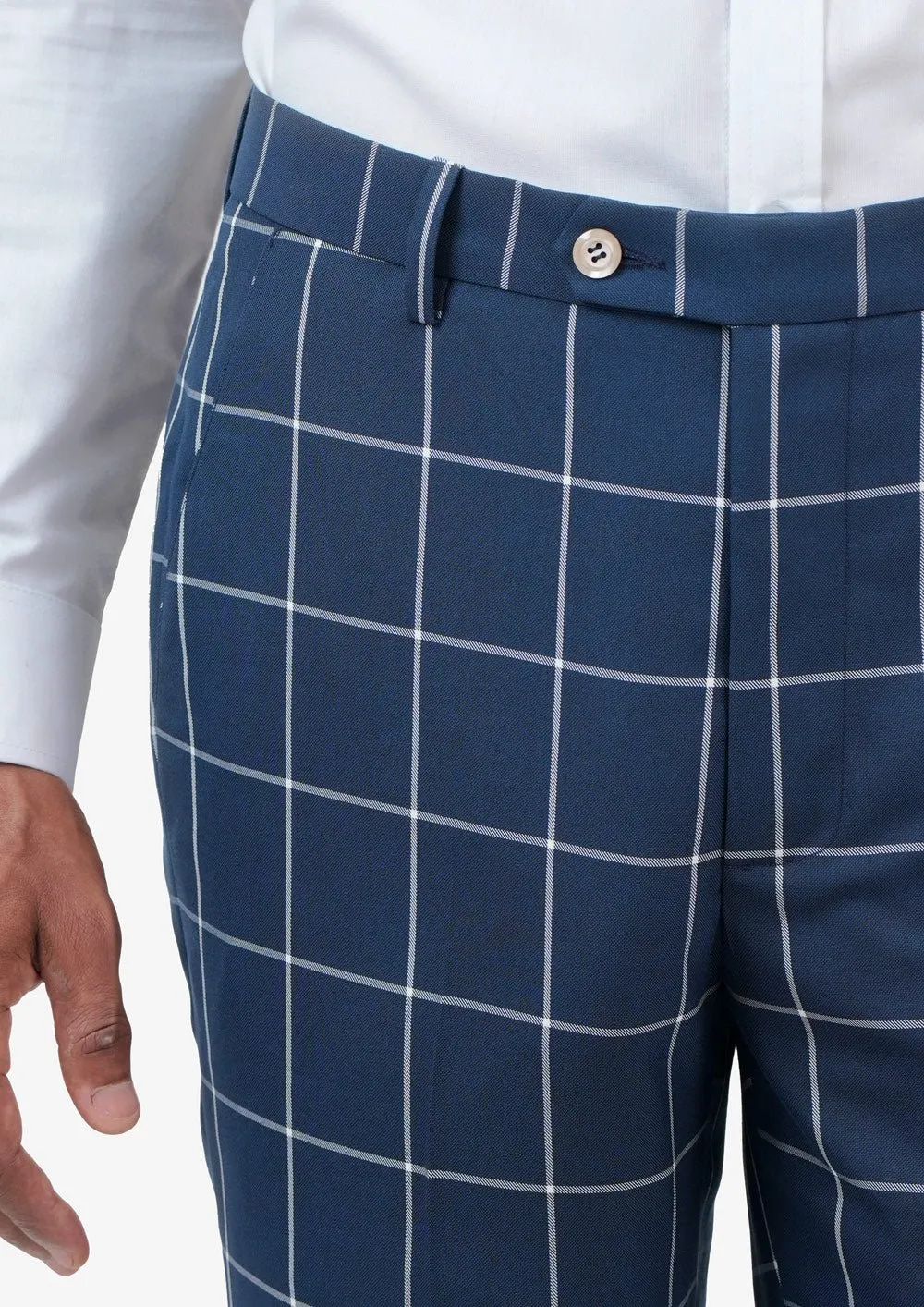 Oxford Blue Windowpane Pants sold by Sartoro product image thumbnail 2