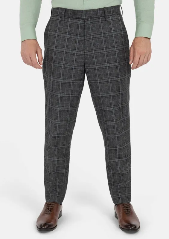 Grey Two-Tone Plaid Pants made by Sartoro