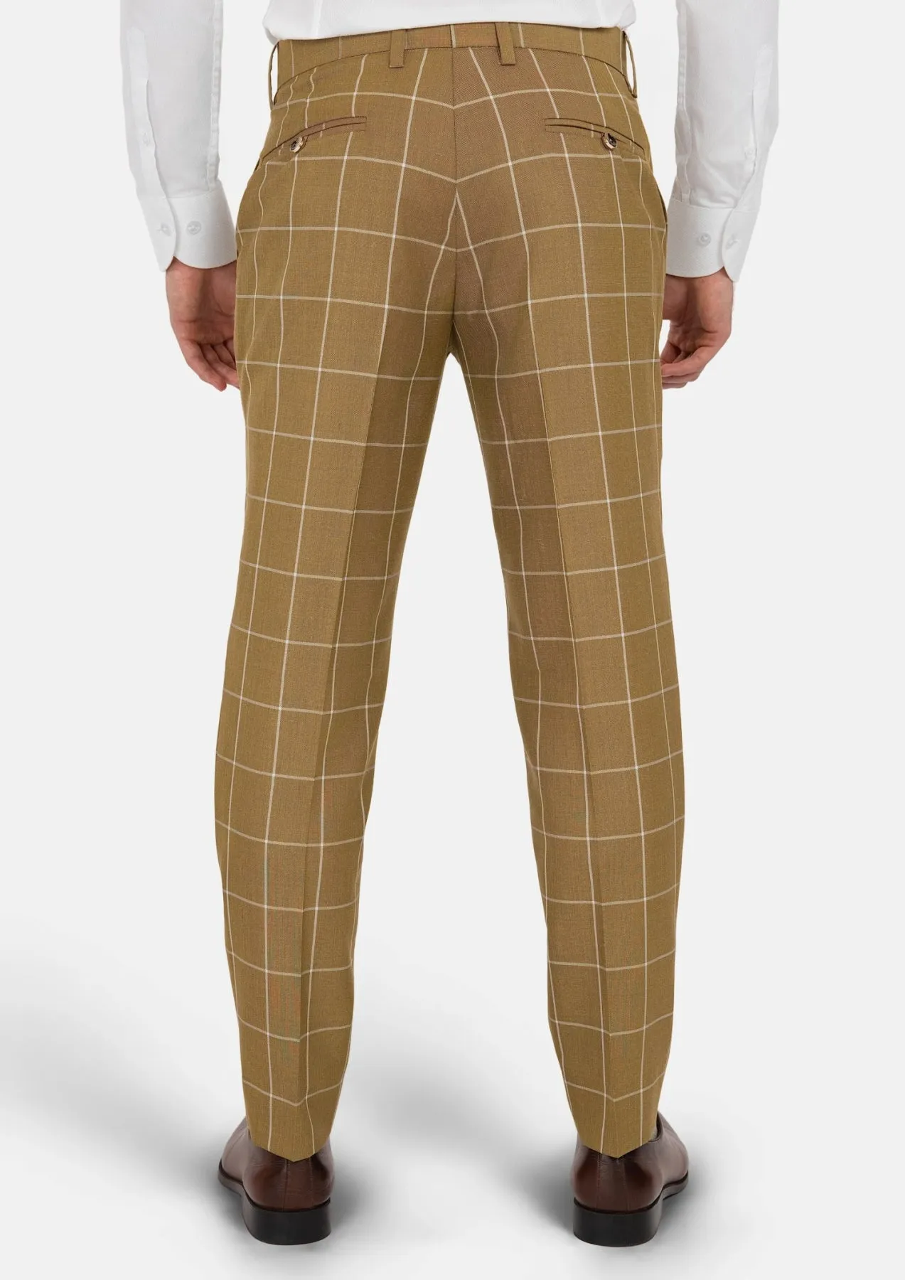 Gold Windowpane Pants sold by Sartoro product image thumbnail 5