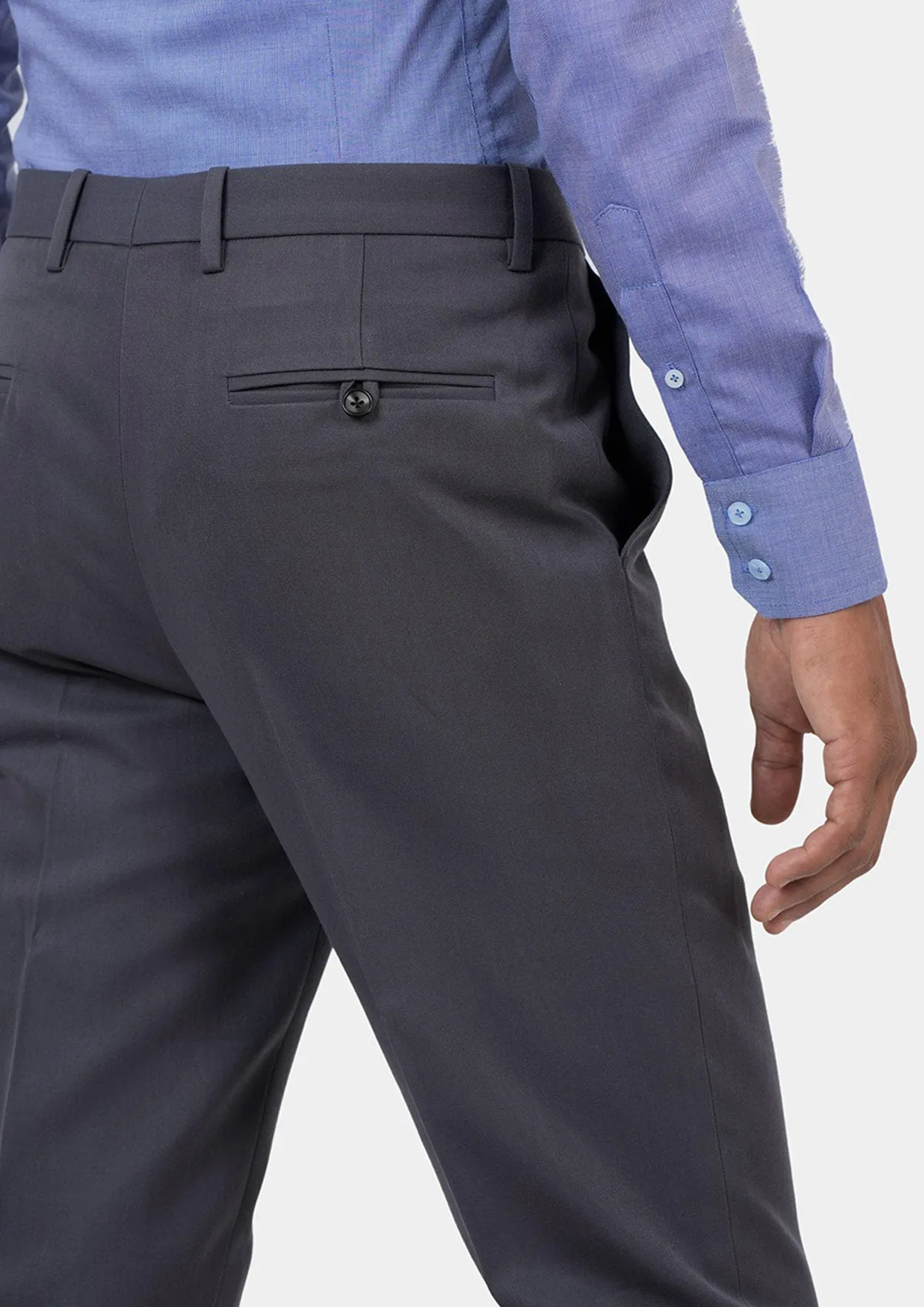 Shadow Grey Cotton Chino Pants sold by Sartoro product image thumbnail 4