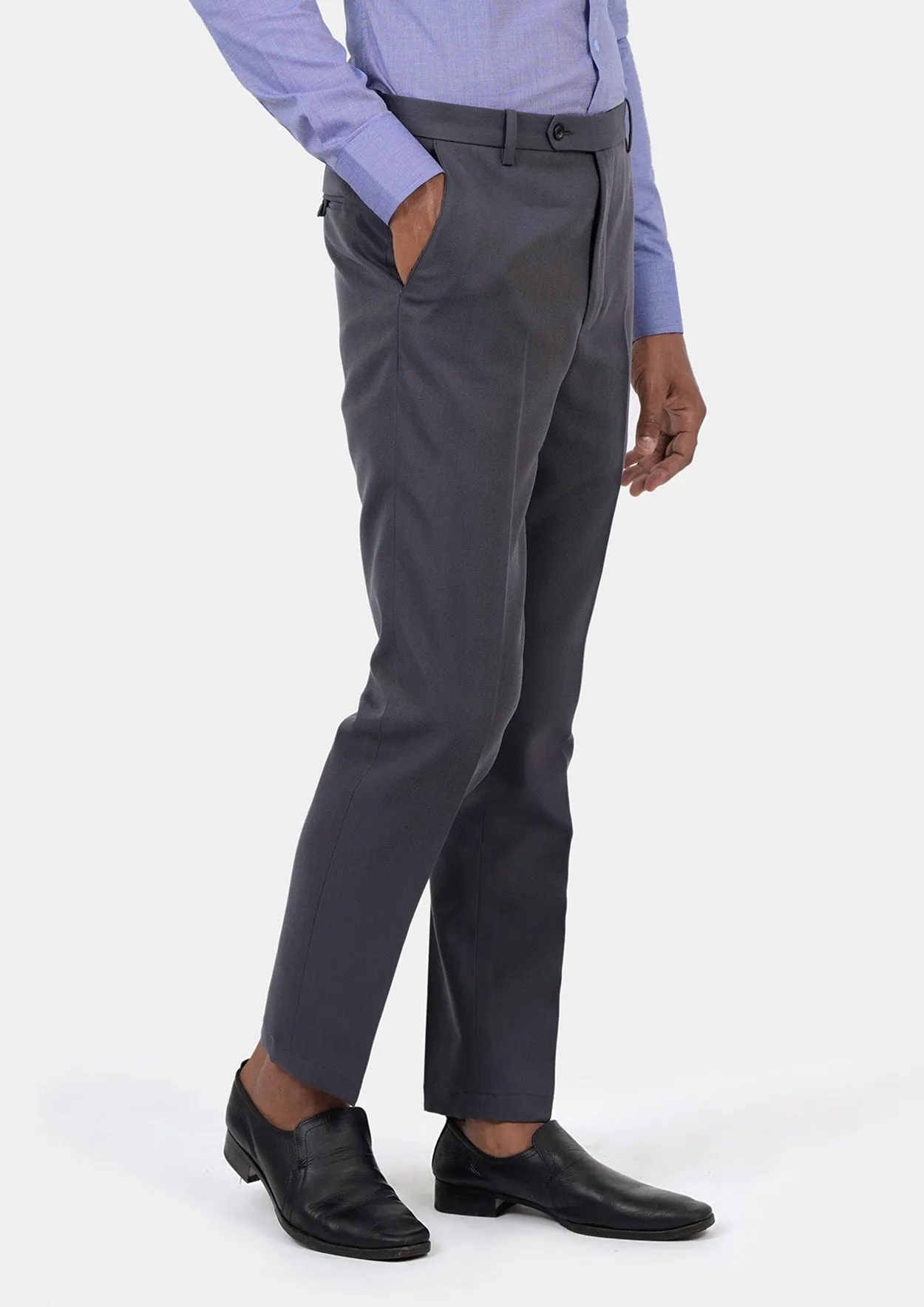 Shadow Grey Cotton Chino Pants sold by Sartoro product image thumbnail 3