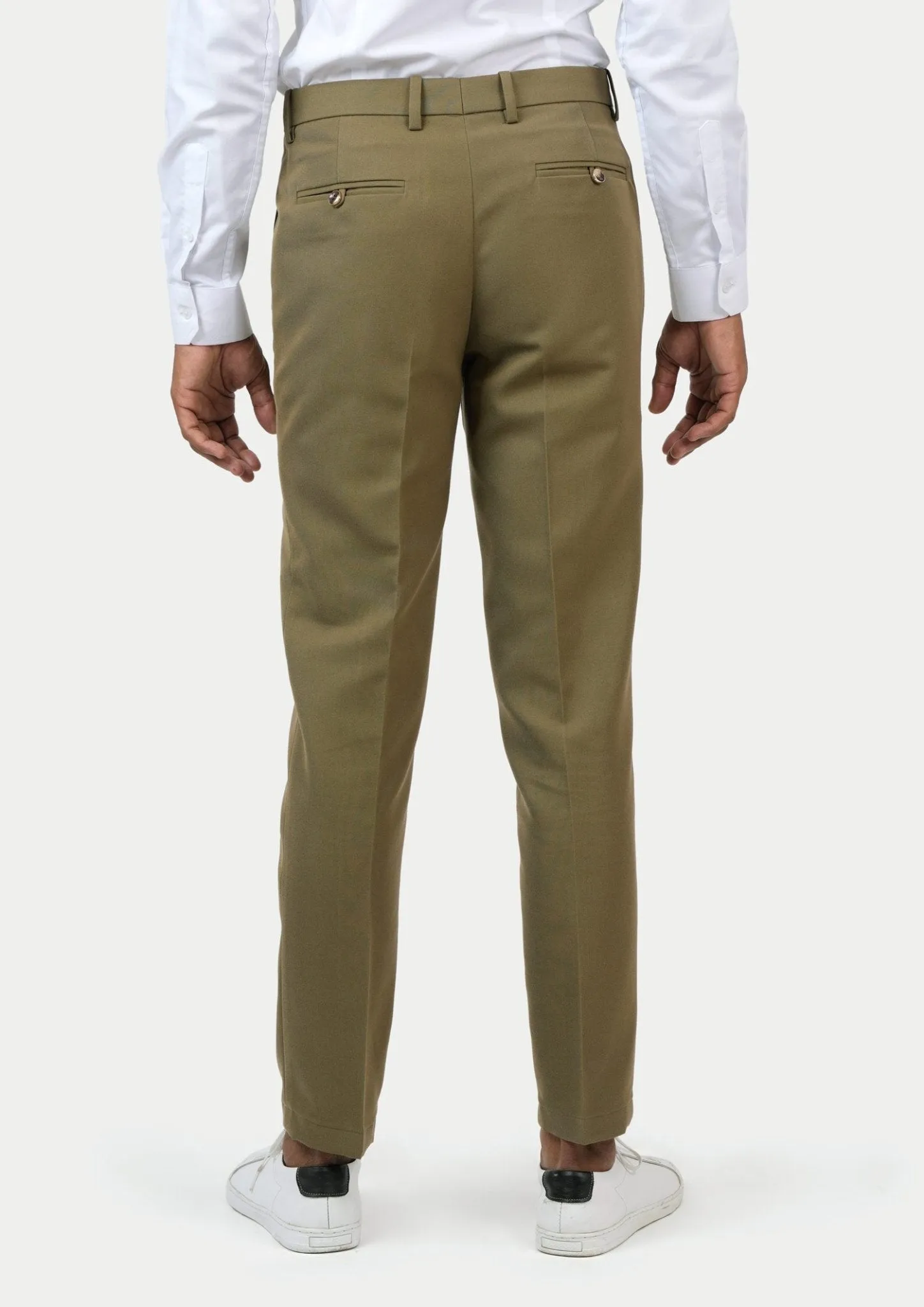British Khaki Cotton Chino Pants sold by Sartoro product image thumbnail 4