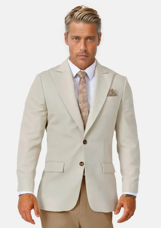 Hudson Ivory Cotton Jacket sold by Sartoro