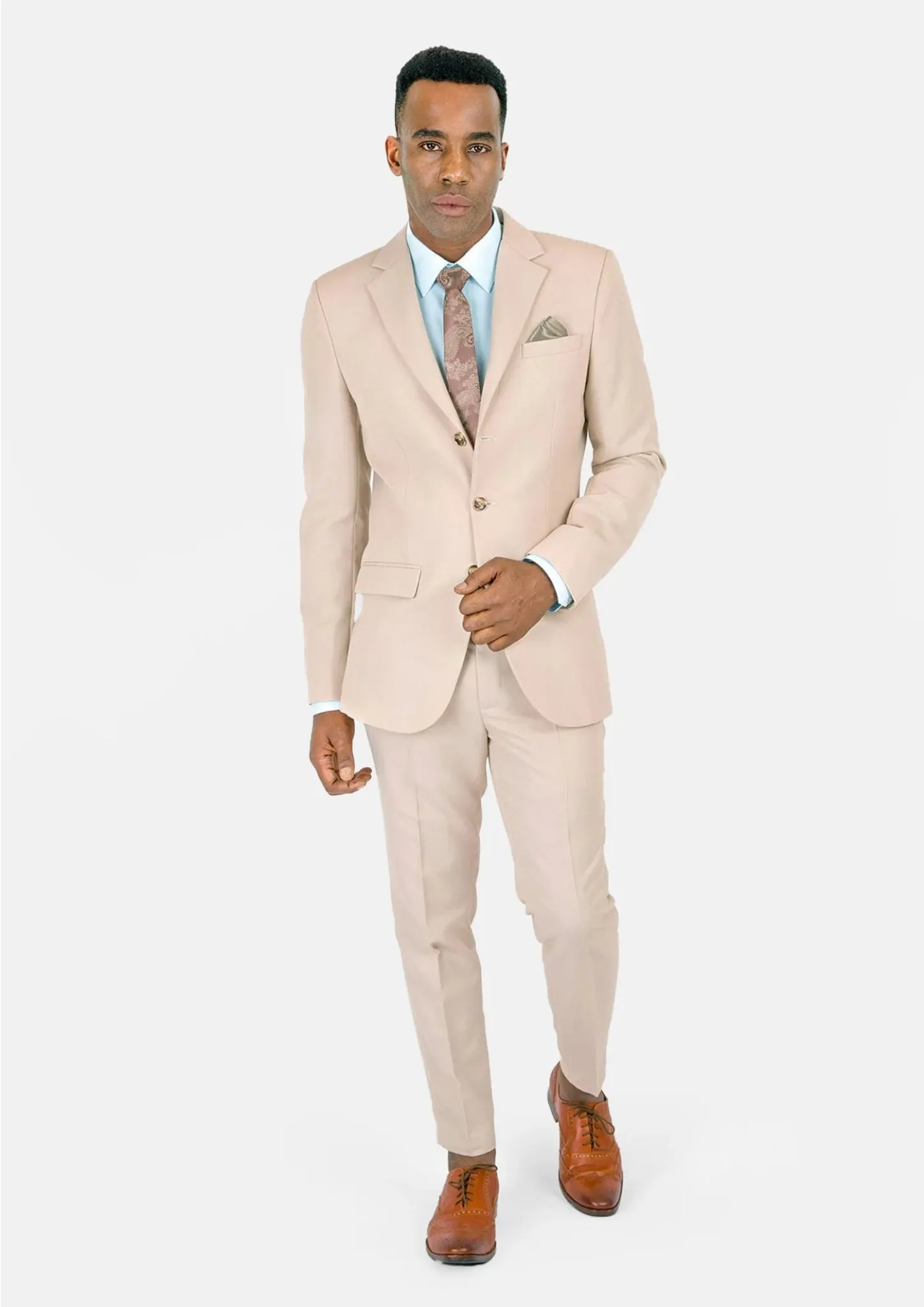 Prince Champagne Cotton Suit sold by Sartoro product image thumbnail 3