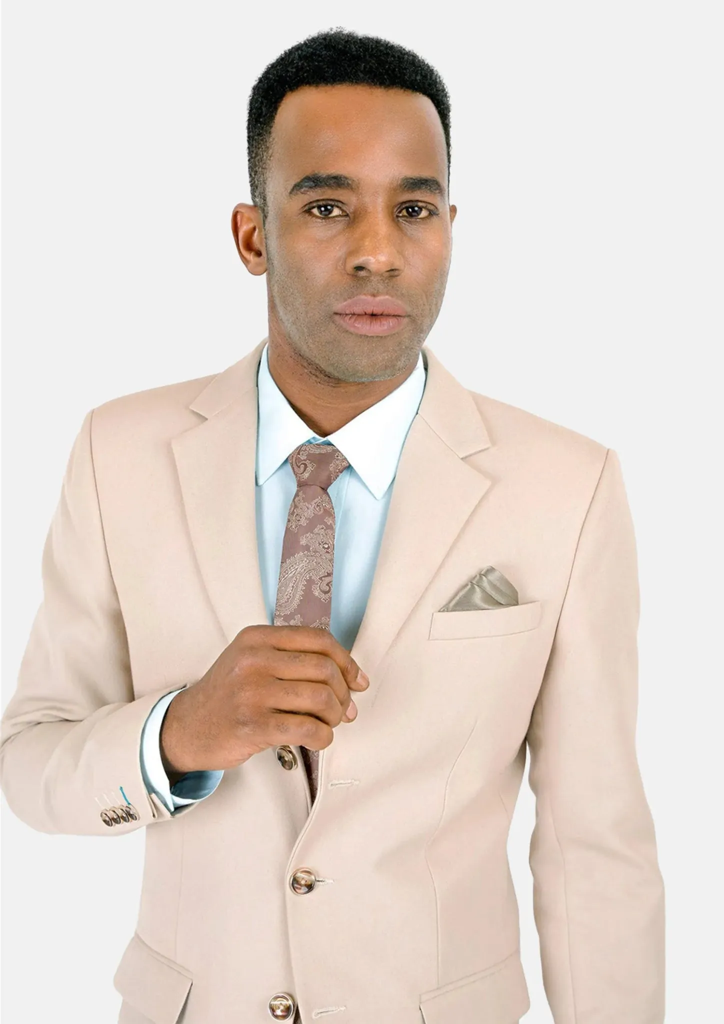 Prince Champagne Cotton Suit sold by Sartoro product image thumbnail 4
