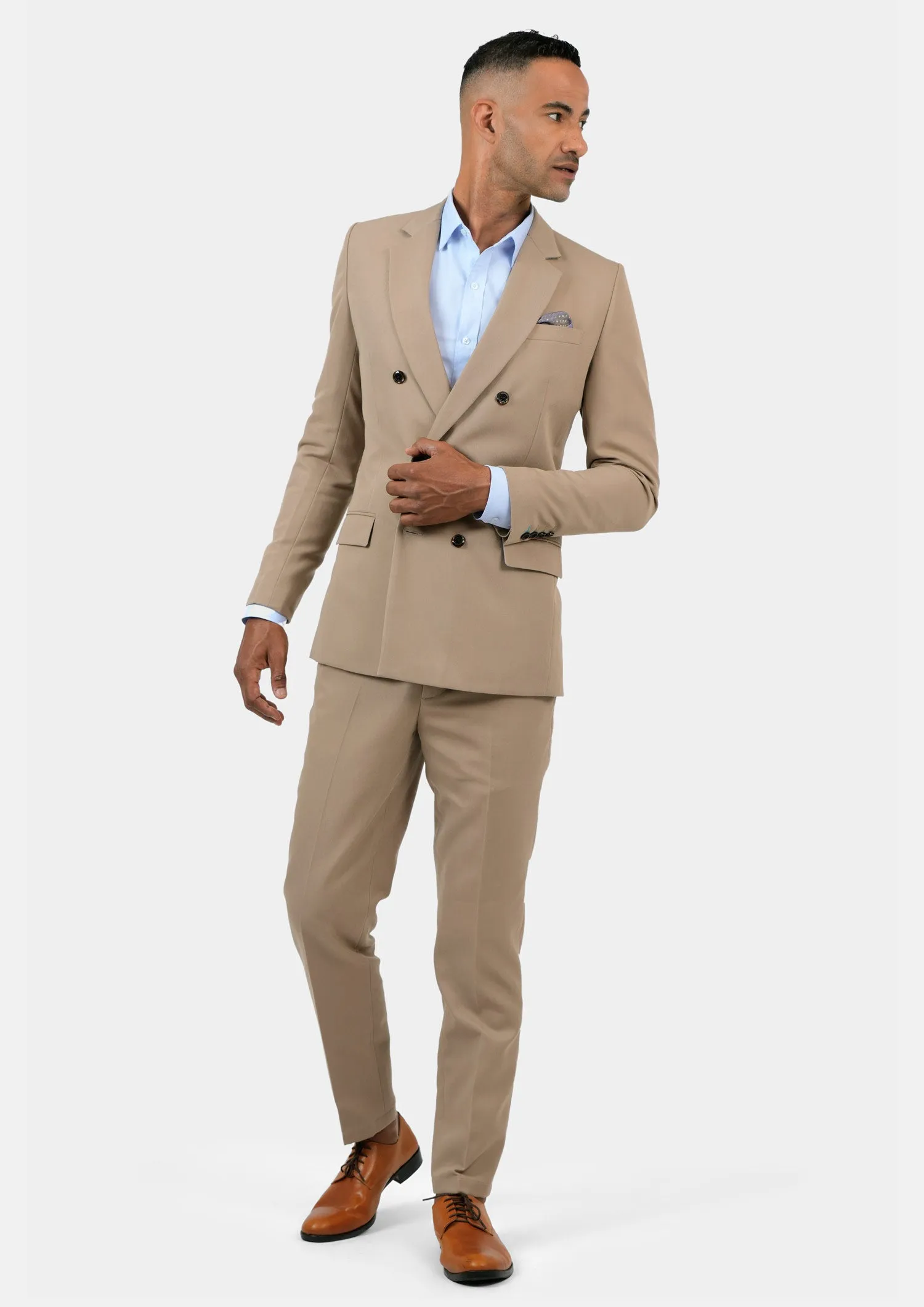 Beekman Khaki Cotton Suit sold by Sartoro product image thumbnail 3
