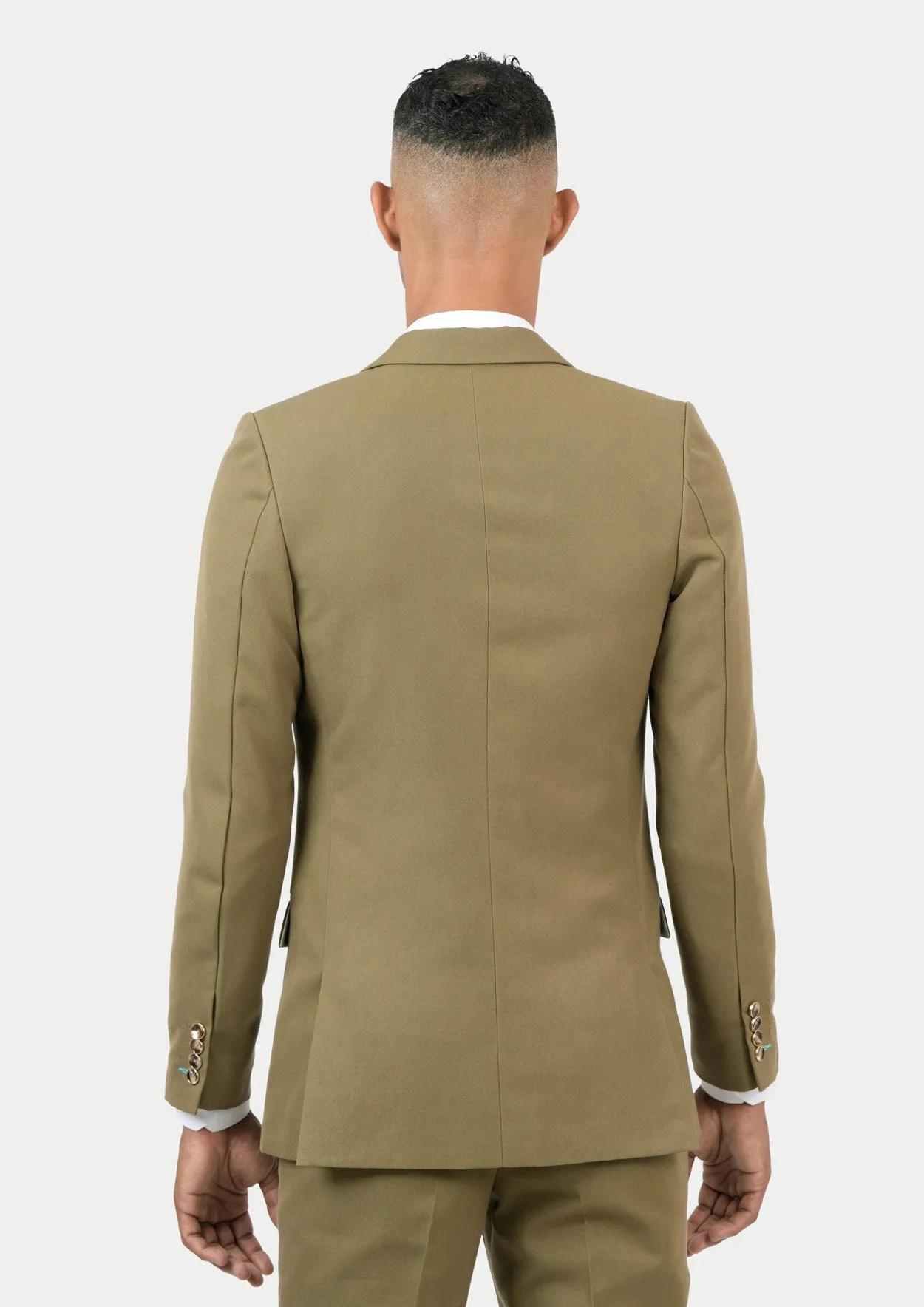 Astor British Khaki Cotton Suit sold by Sartoro product image thumbnail 5