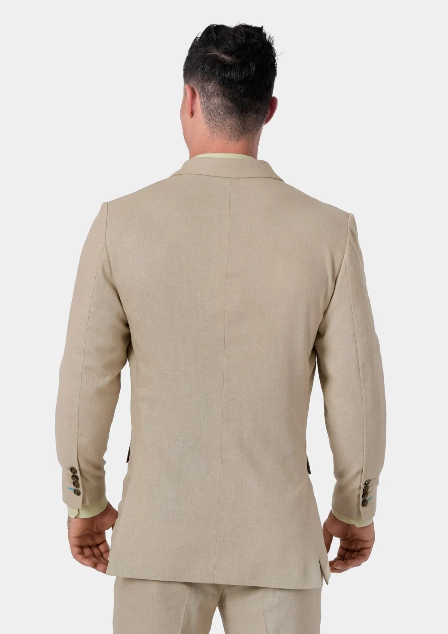 Astor Simply Taupe Linen Blend Jacket sold by Sartoro product image thumbnail 3