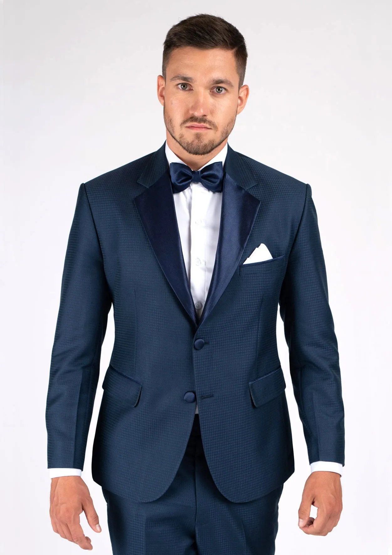 Astor Blue Microcheck Tuxedo sold by Sartoro