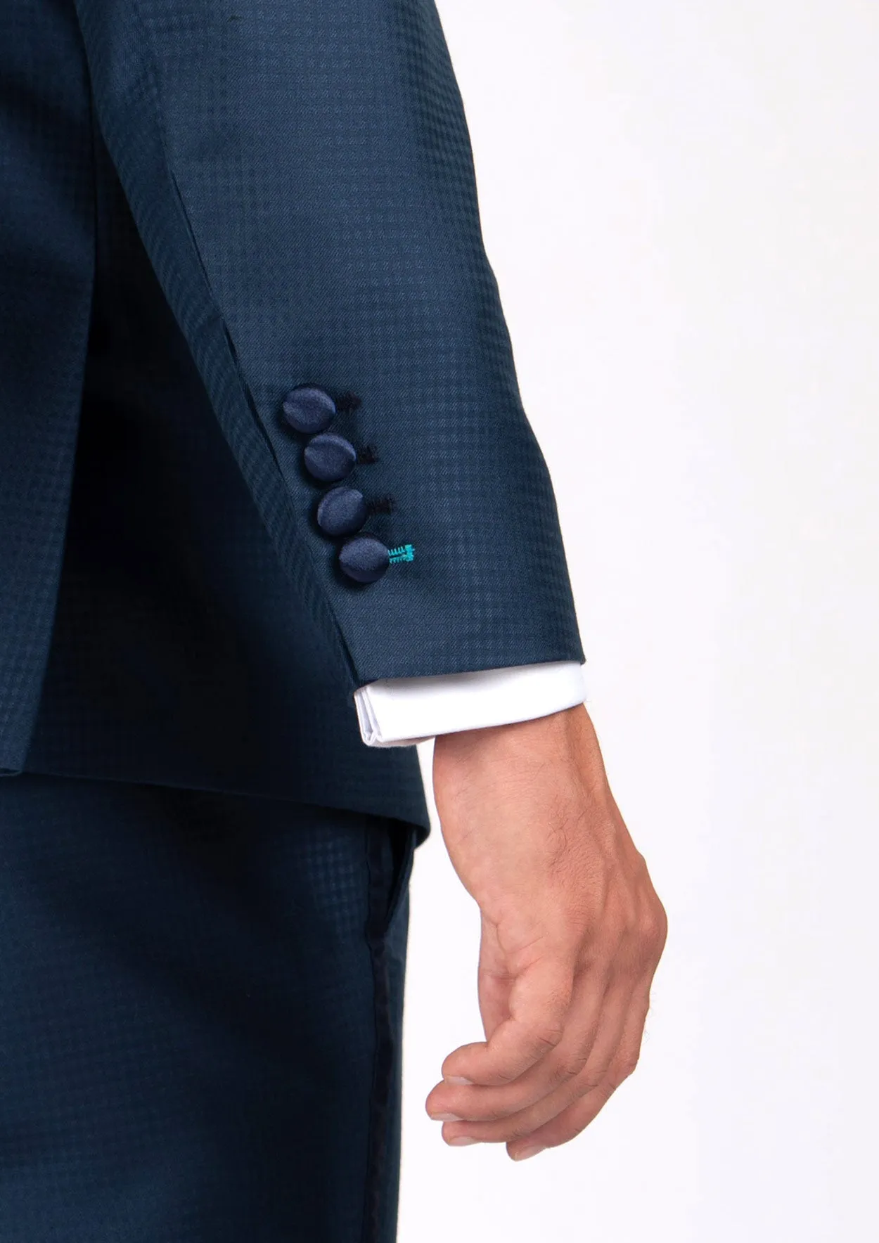 Astor Blue Microcheck Tuxedo sold by Sartoro product image thumbnail 4