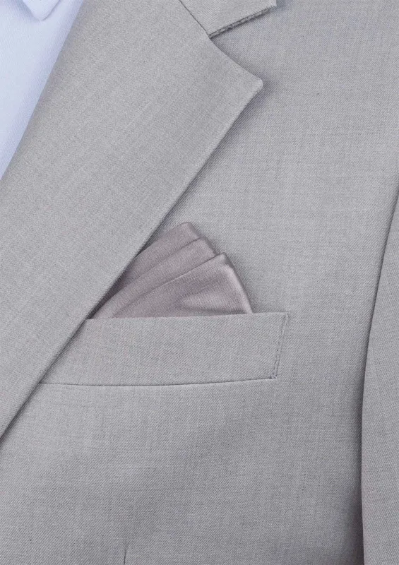 Silk Satin Grey Pocket Square sold by Sartoro