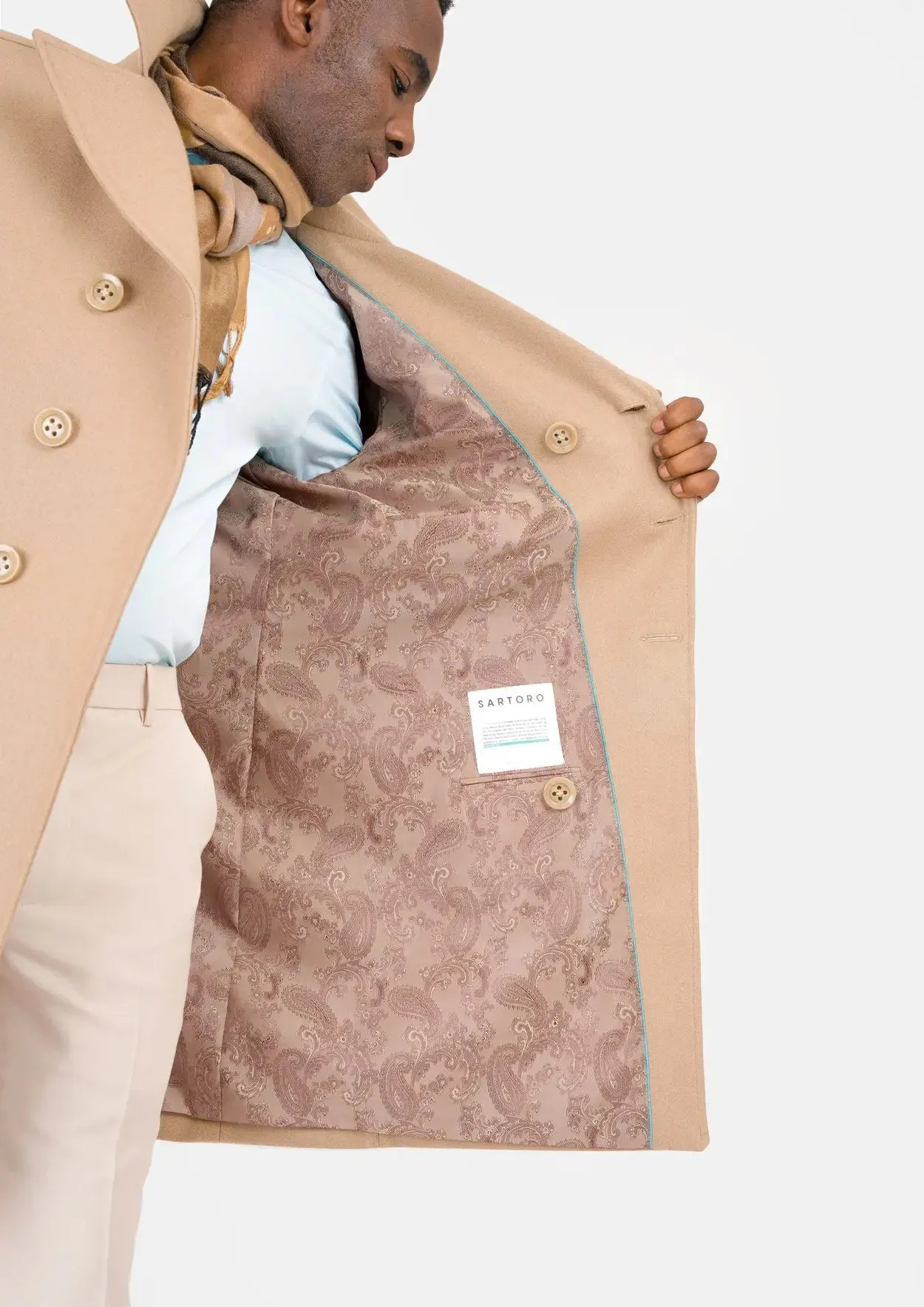 Sand Wool Signature Peacoat sold by Sartoro product image thumbnail 4