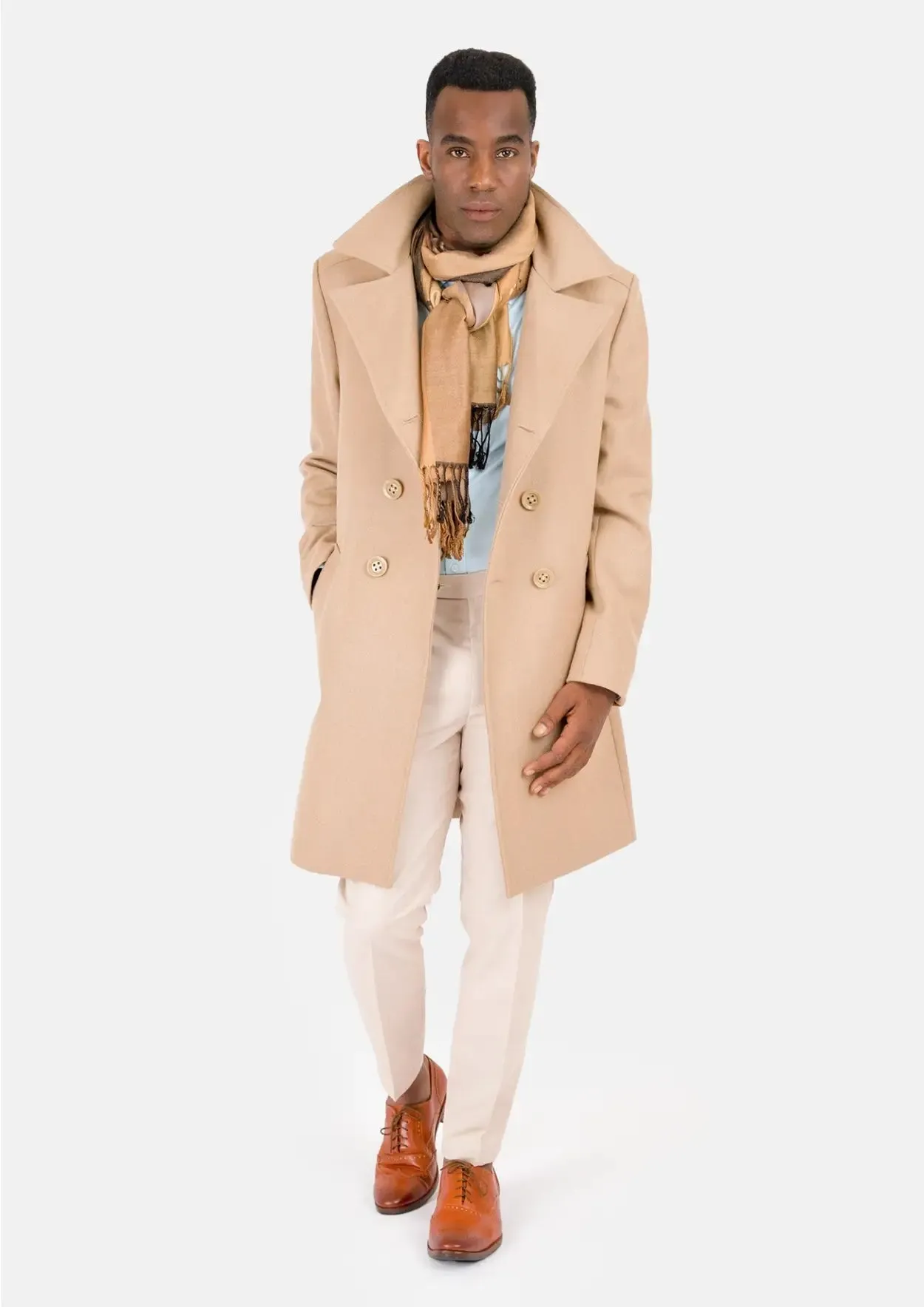 Sand Wool Signature Peacoat sold by Sartoro product image thumbnail 3