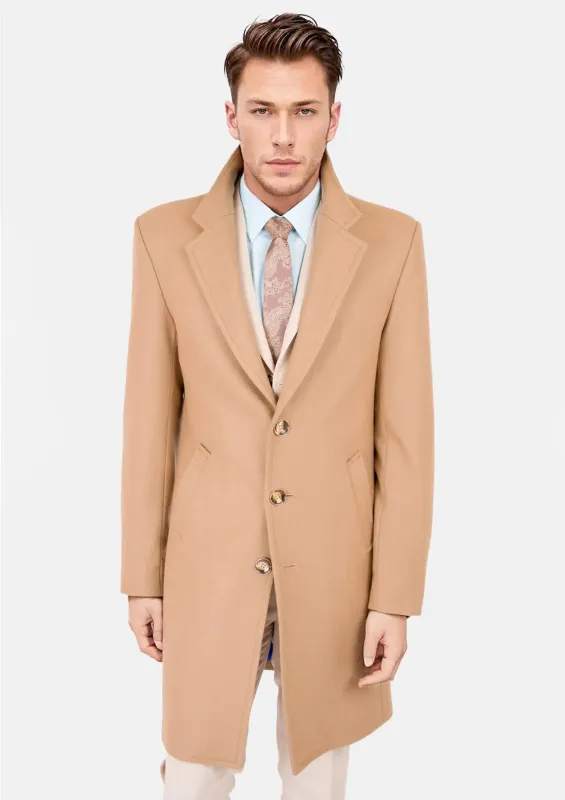 Camel Wool Classic Overcoat sold by Sartoro