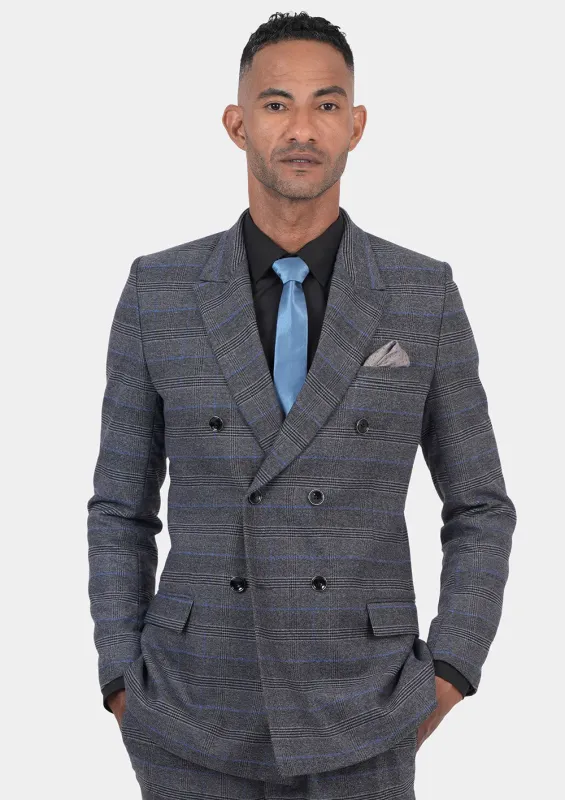 Rockafeller Dark Grey Prince of Wales Jacket sold by Sartoro