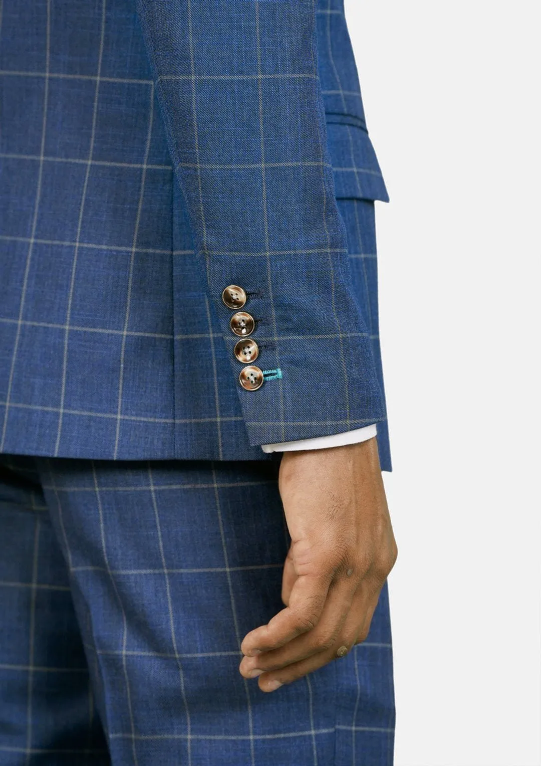 Madison Lapis Blue Windowpane Jacket sold by Sartoro product image thumbnail 5