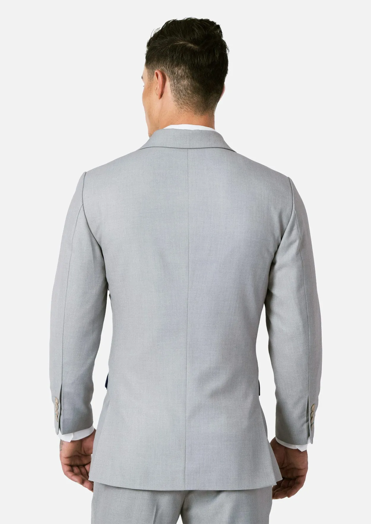 Ellis Powder Grey Twill Jacket sold by Sartoro product image thumbnail 5