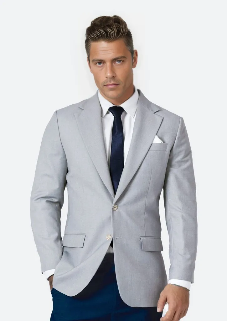 Ellis Powder Grey Twill Jacket sold by Sartoro