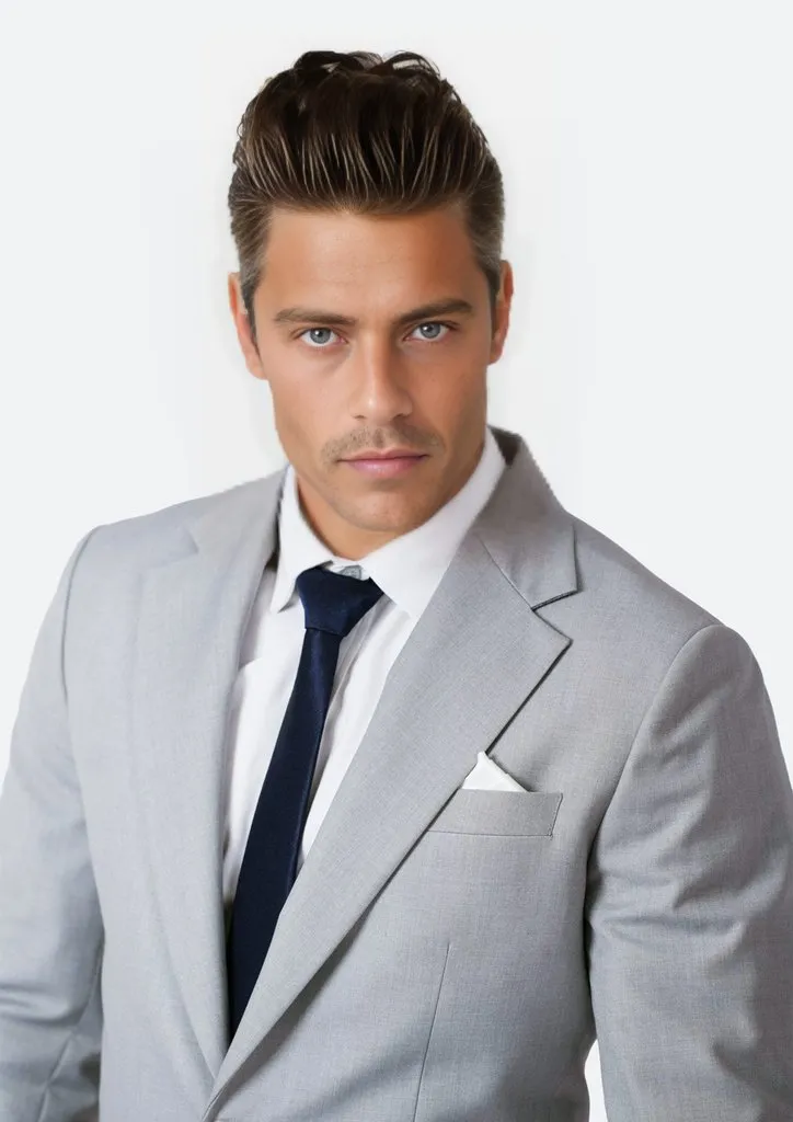 Ellis Powder Grey Twill Jacket sold by Sartoro product image thumbnail 3