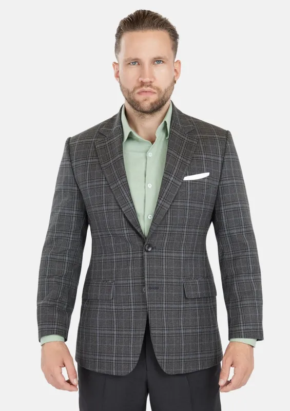 Astor Grey Two-Tone Plaid Jacket sold by Sartoro
