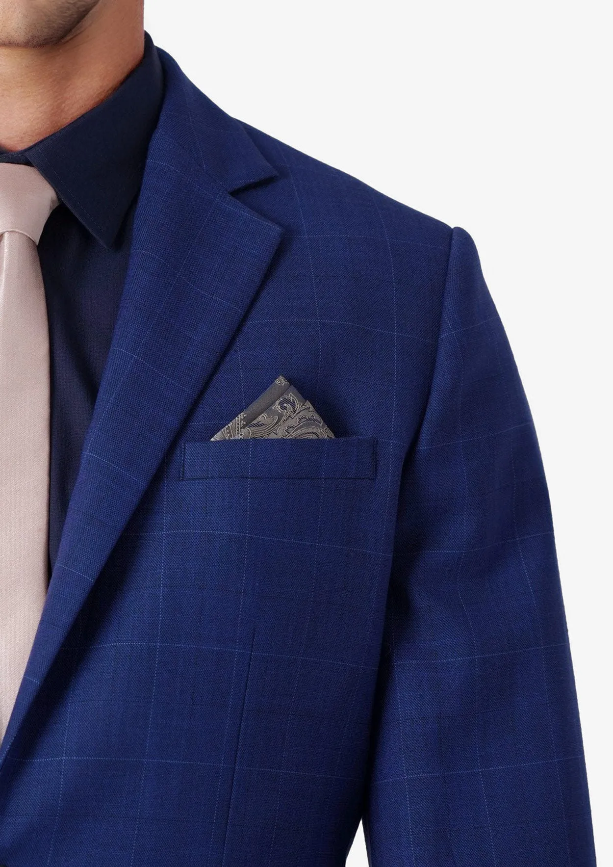 Astor Regal Blue Windowpane Jacket sold by Sartoro product image thumbnail 2