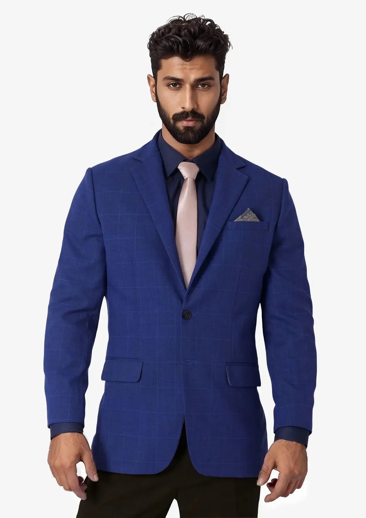 Astor Regal Blue Windowpane Jacket sold by Sartoro