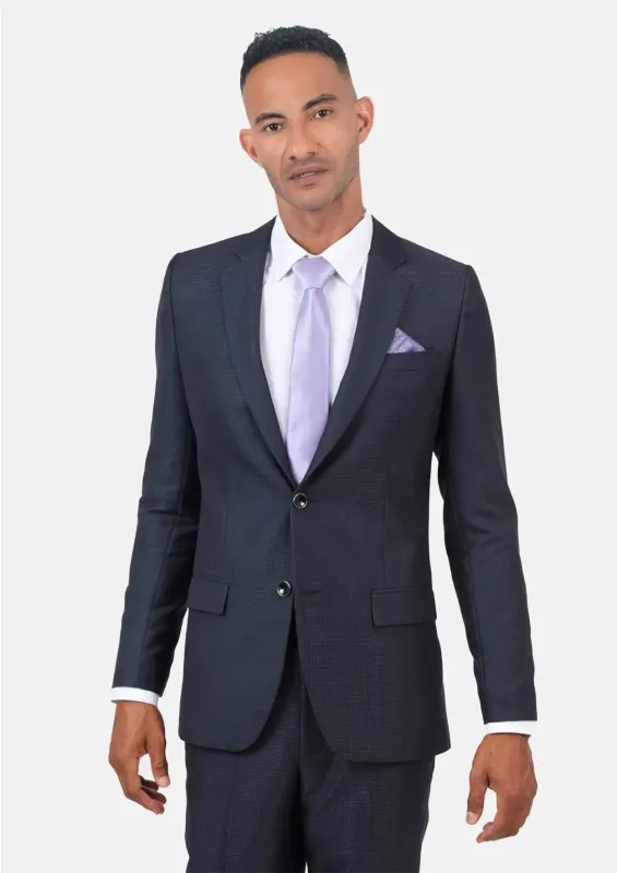 Astor Graphite Blue Microcheck Jacket sold by Sartoro