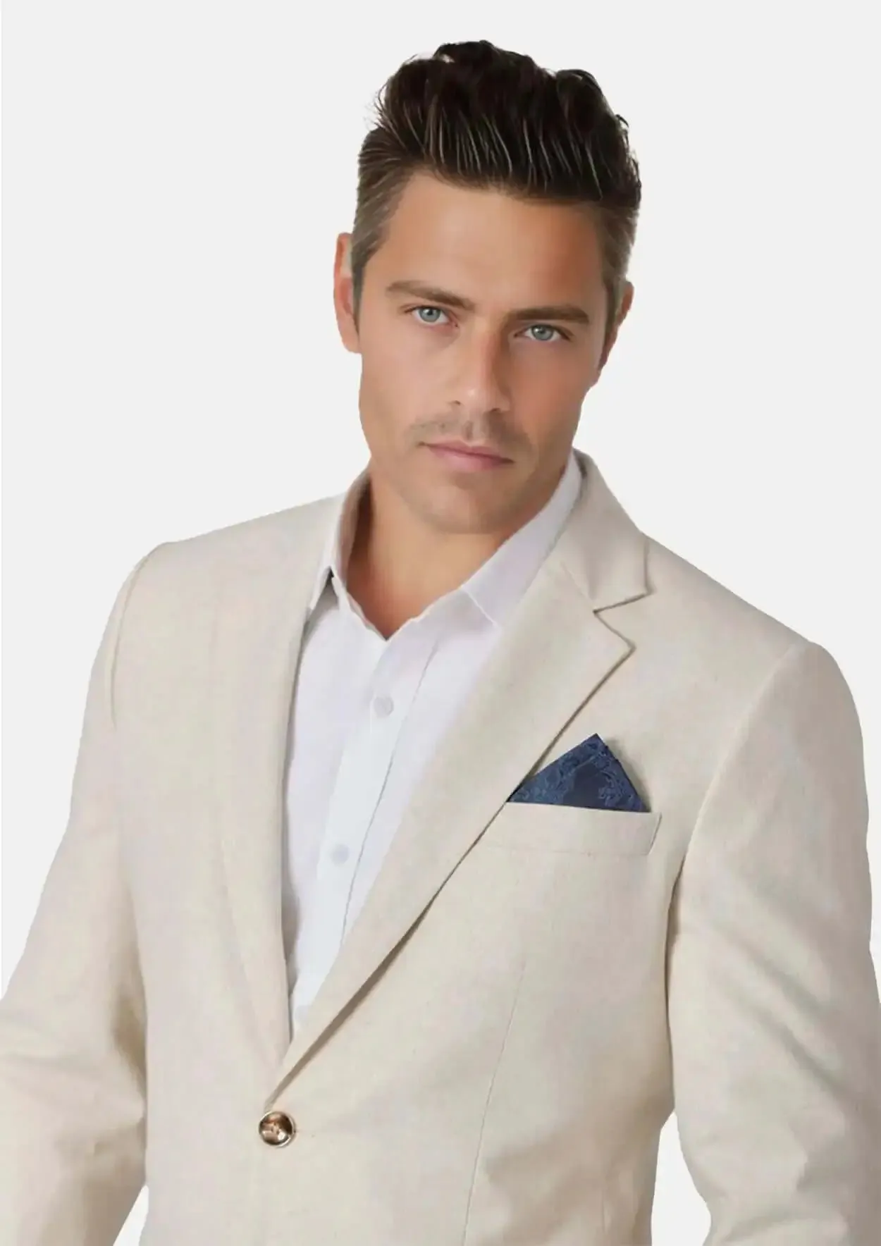 Astor Sand Linen Blend Suit sold by Sartoro product image thumbnail 5