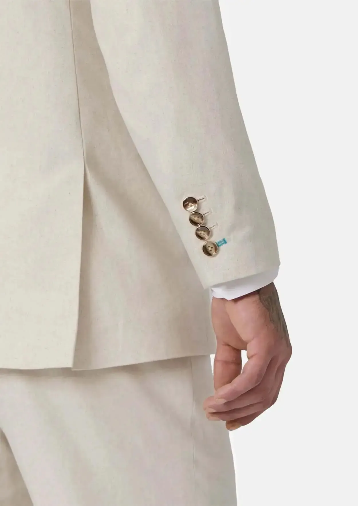Astor Sand Linen Blend Suit sold by Sartoro product image thumbnail 4