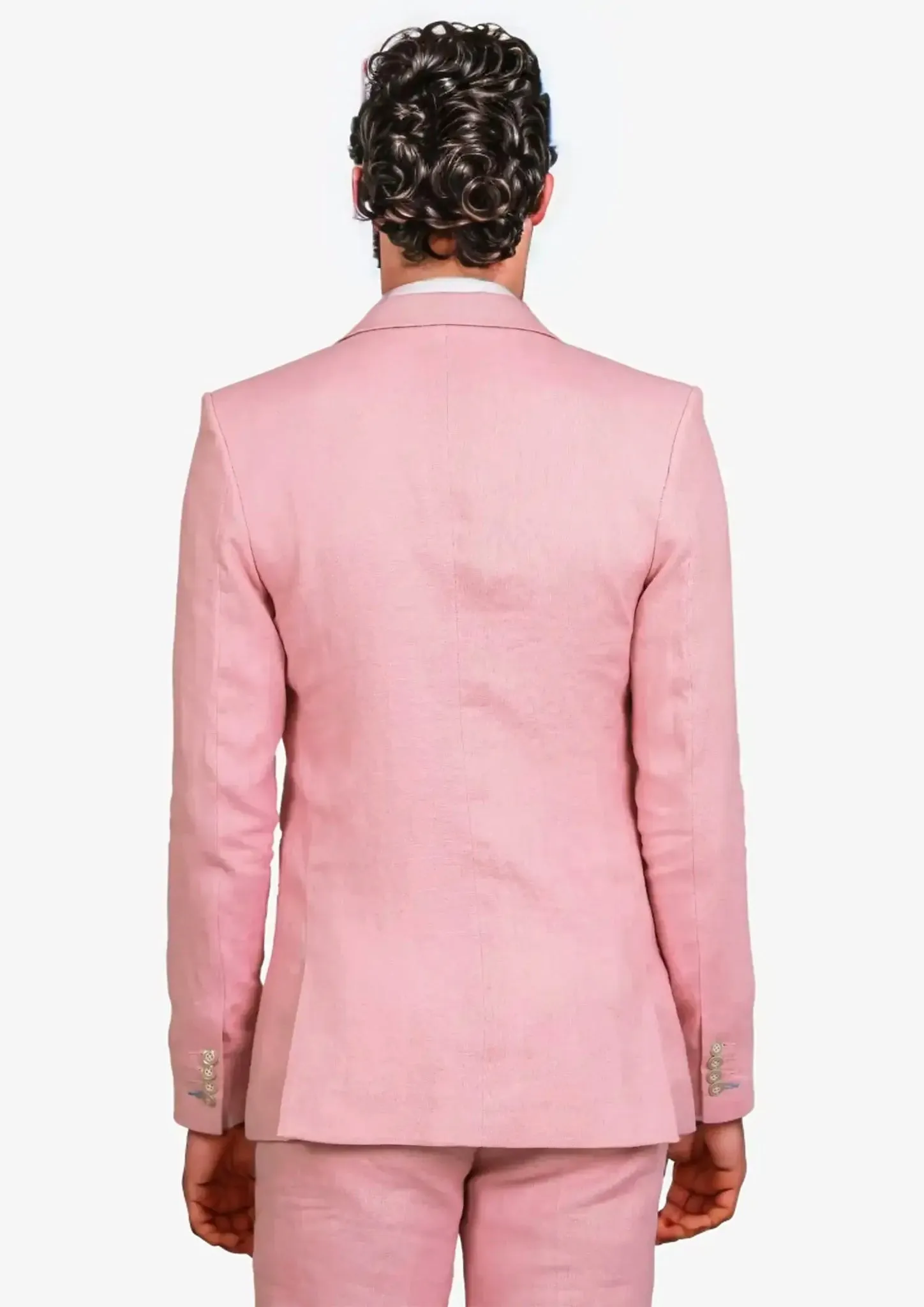 Astor Salmon Linen Suit sold by Sartoro product image thumbnail 5