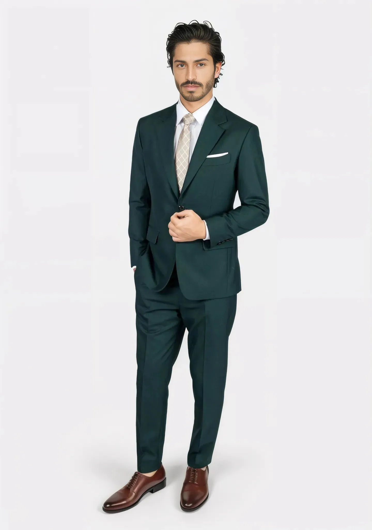 Astor Sacramento Green Sharkskin Suit sold by Sartoro product image thumbnail 3