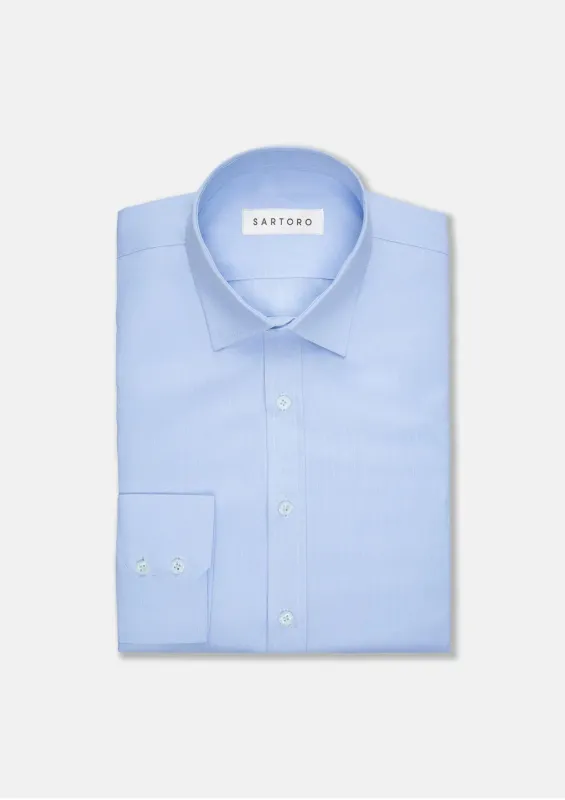 Pale Blue Cotton Broadcloth Shirt sold by Sartoro
