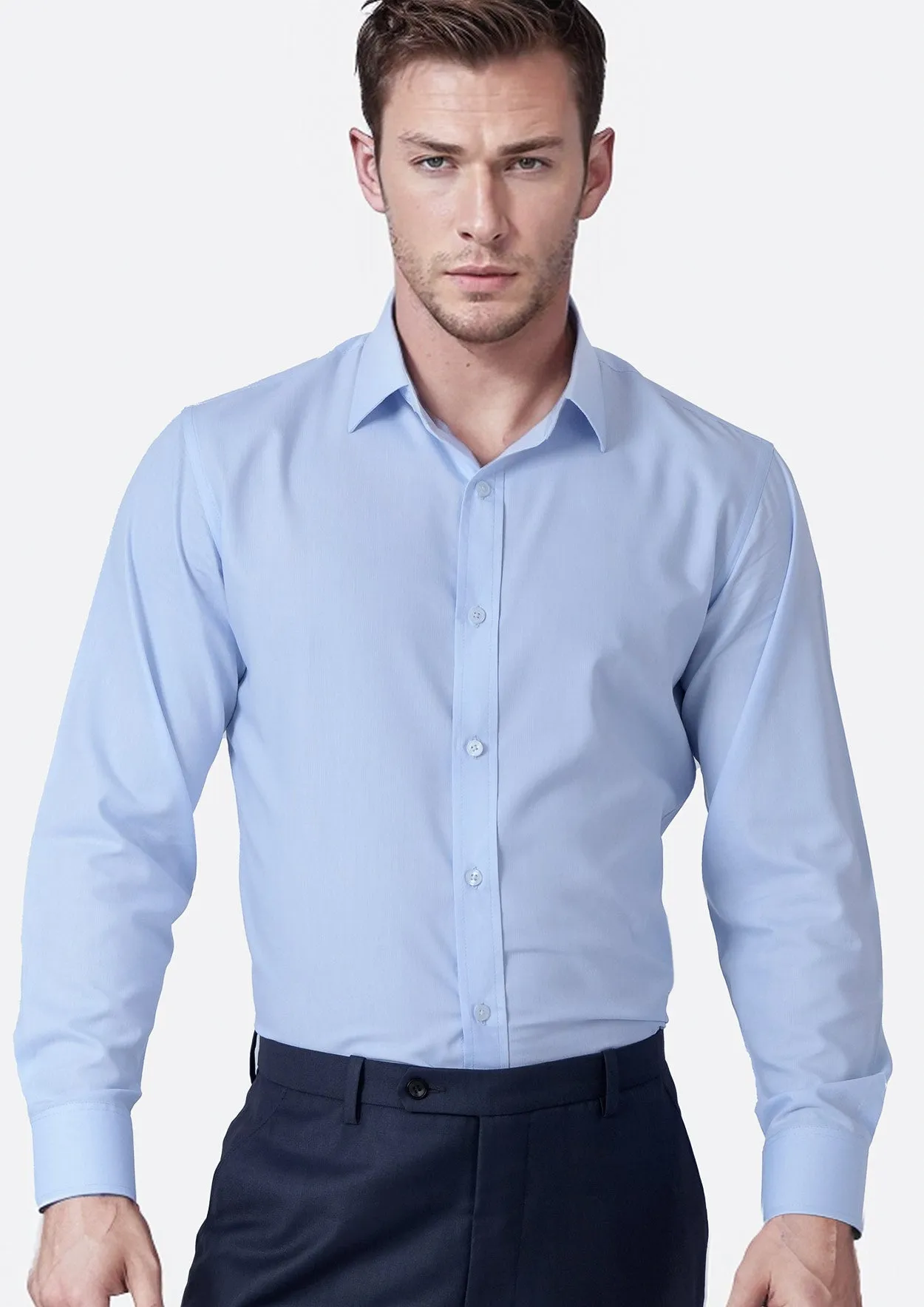 Pale Blue Cotton Broadcloth Shirt sold by Sartoro product image thumbnail 2
