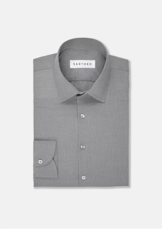 Grey Egyptian Cotton Broadcloth Shirt sold by Sartoro