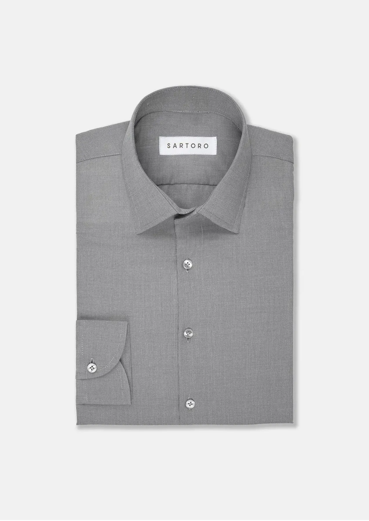 Grey Egyptian Cotton Broadcloth Shirt sold by Sartoro