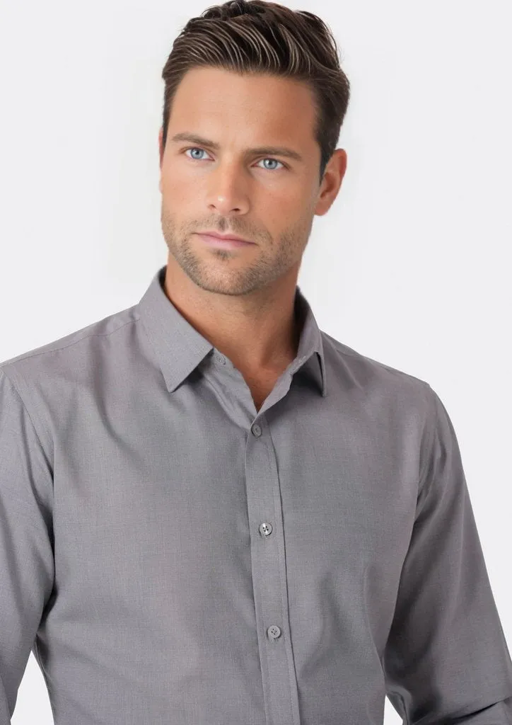 Grey Egyptian Cotton Broadcloth Shirt sold by Sartoro product image thumbnail 3