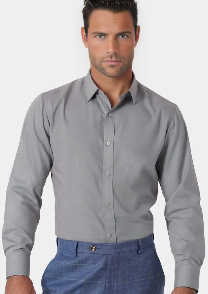 Grey Egyptian Cotton Broadcloth Shirt sold by Sartoro product image thumbnail 2