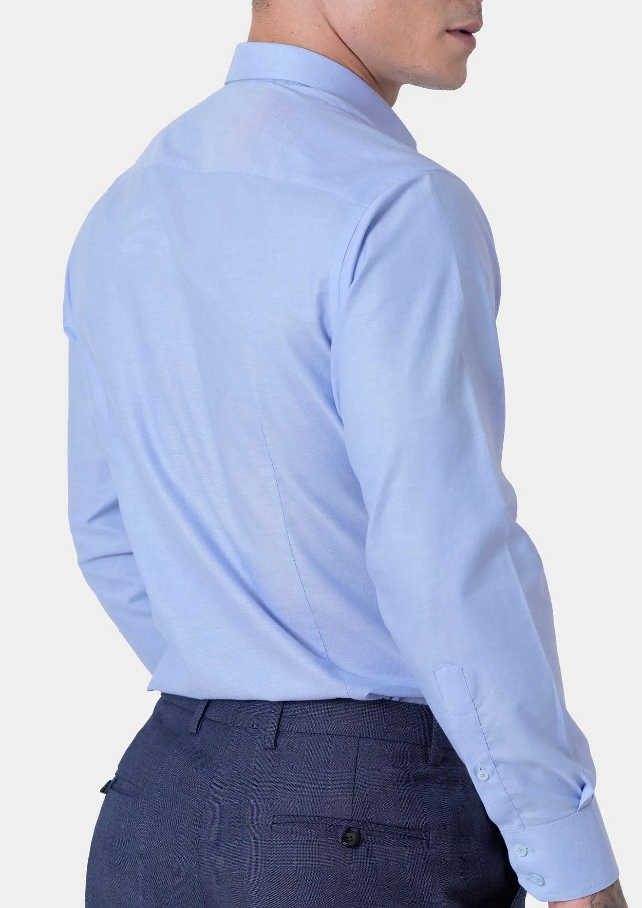 Blue Pinpoint Oxford Shirt sold by Sartoro product image thumbnail 5