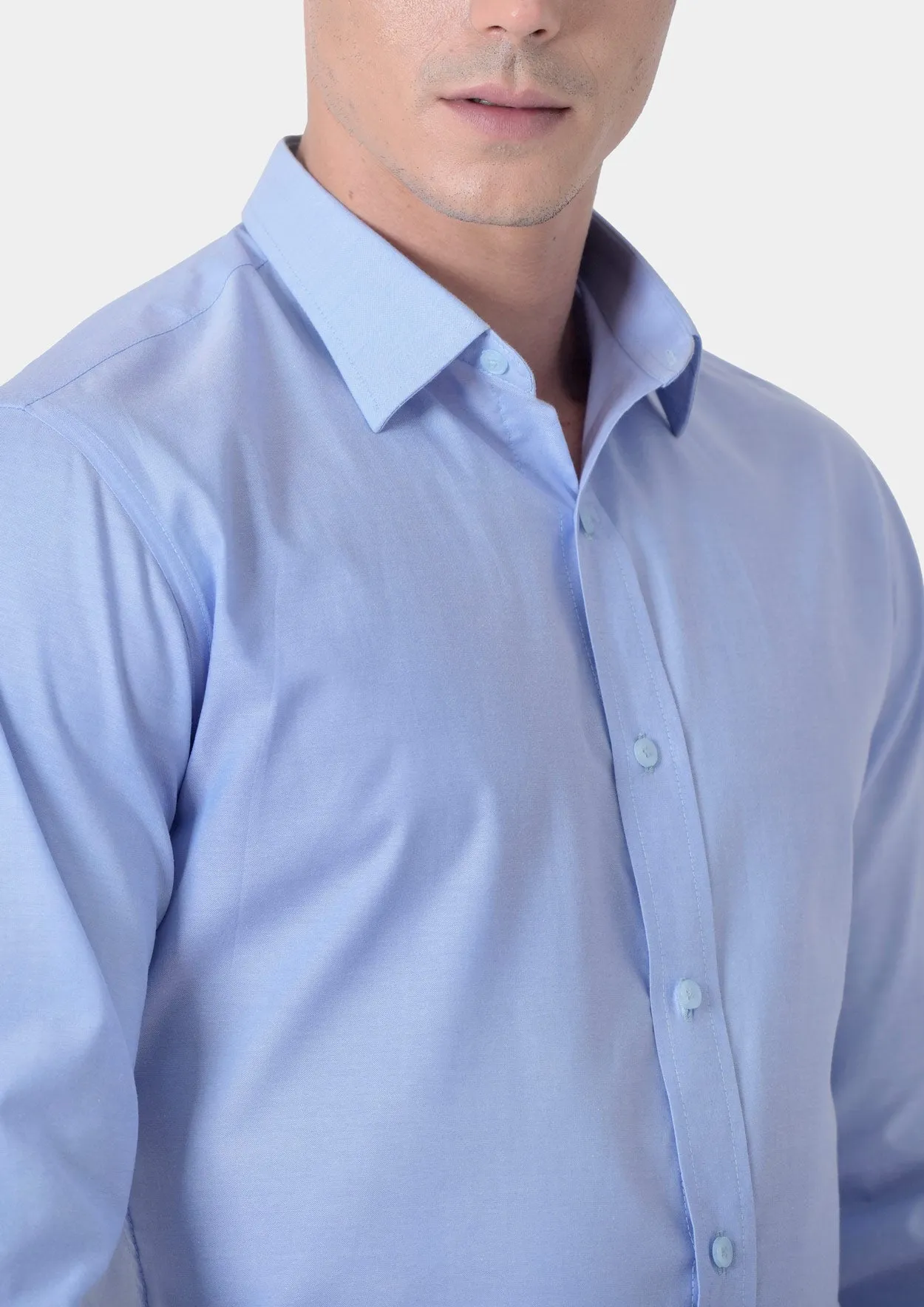 Blue Pinpoint Oxford Shirt sold by Sartoro product image thumbnail 3