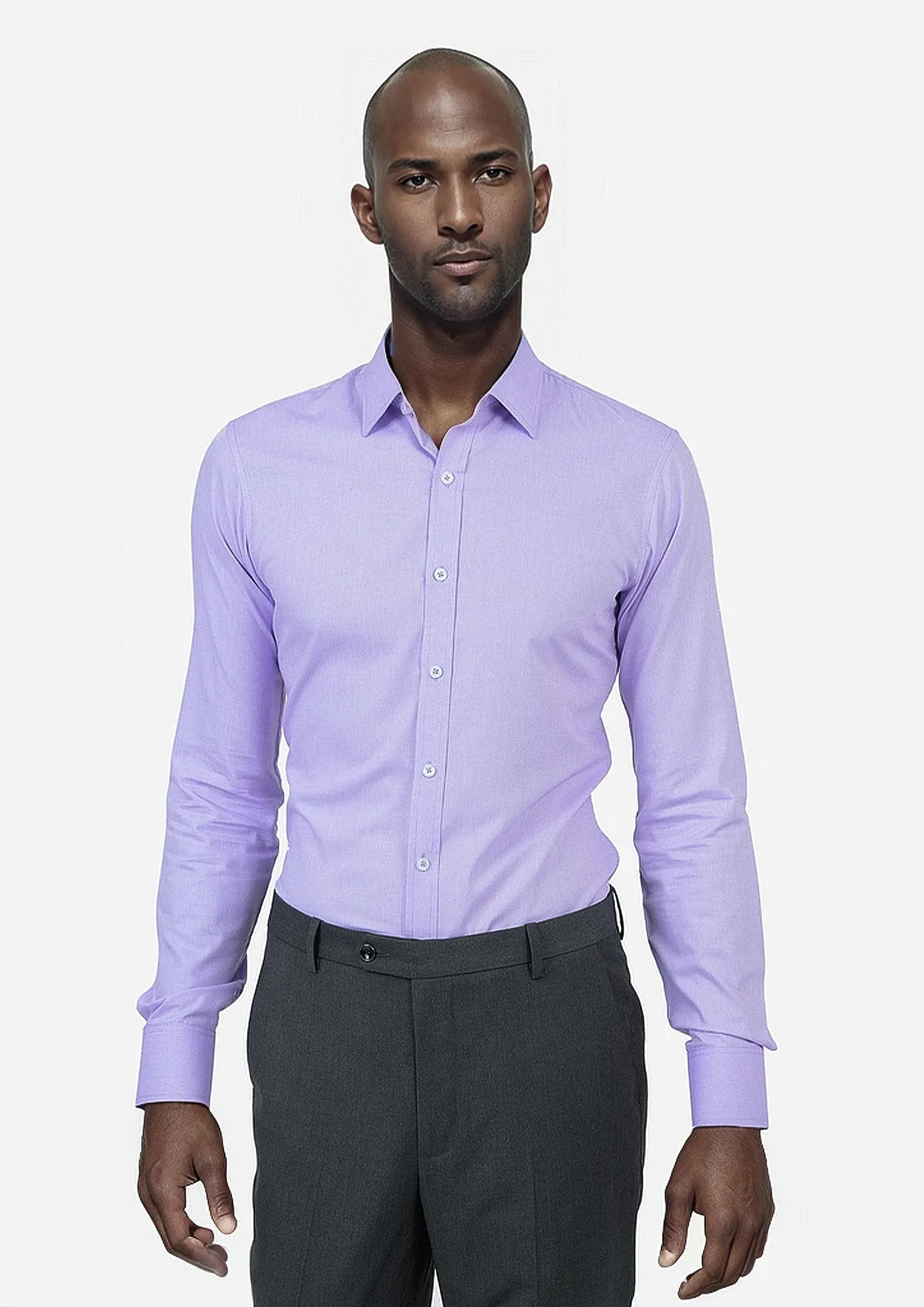 Mauve Egyptian Cotton Broadcloth Shirt sold by Sartoro product image thumbnail 4