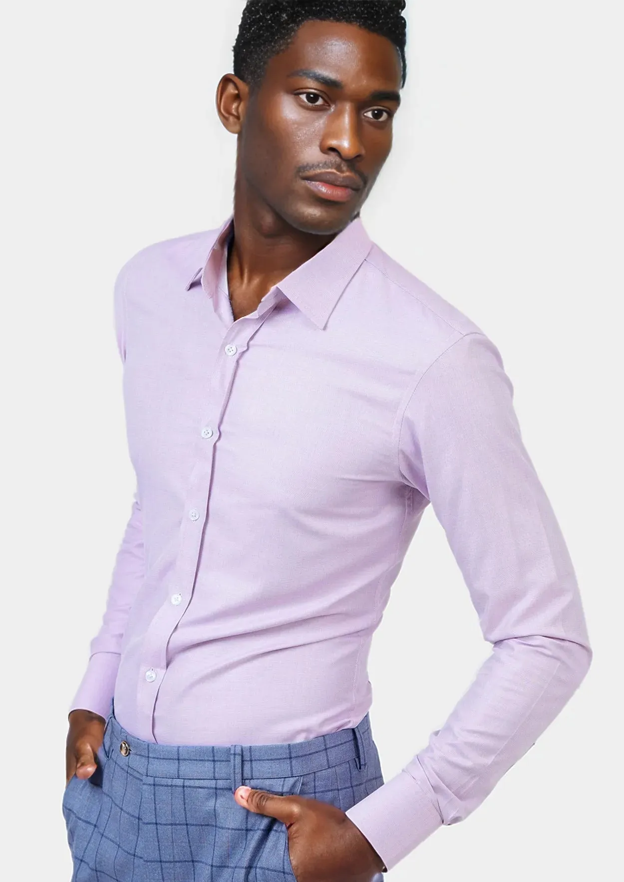 Lilac End On End Shirt sold by Sartoro product image thumbnail 2