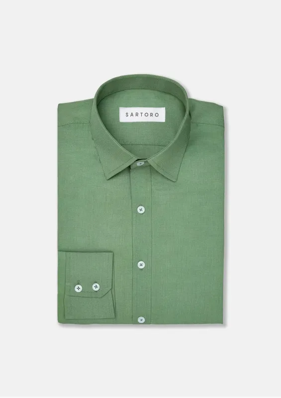 Forest Green Egyptian Cotton Broadcloth Shirt sold by Sartoro
