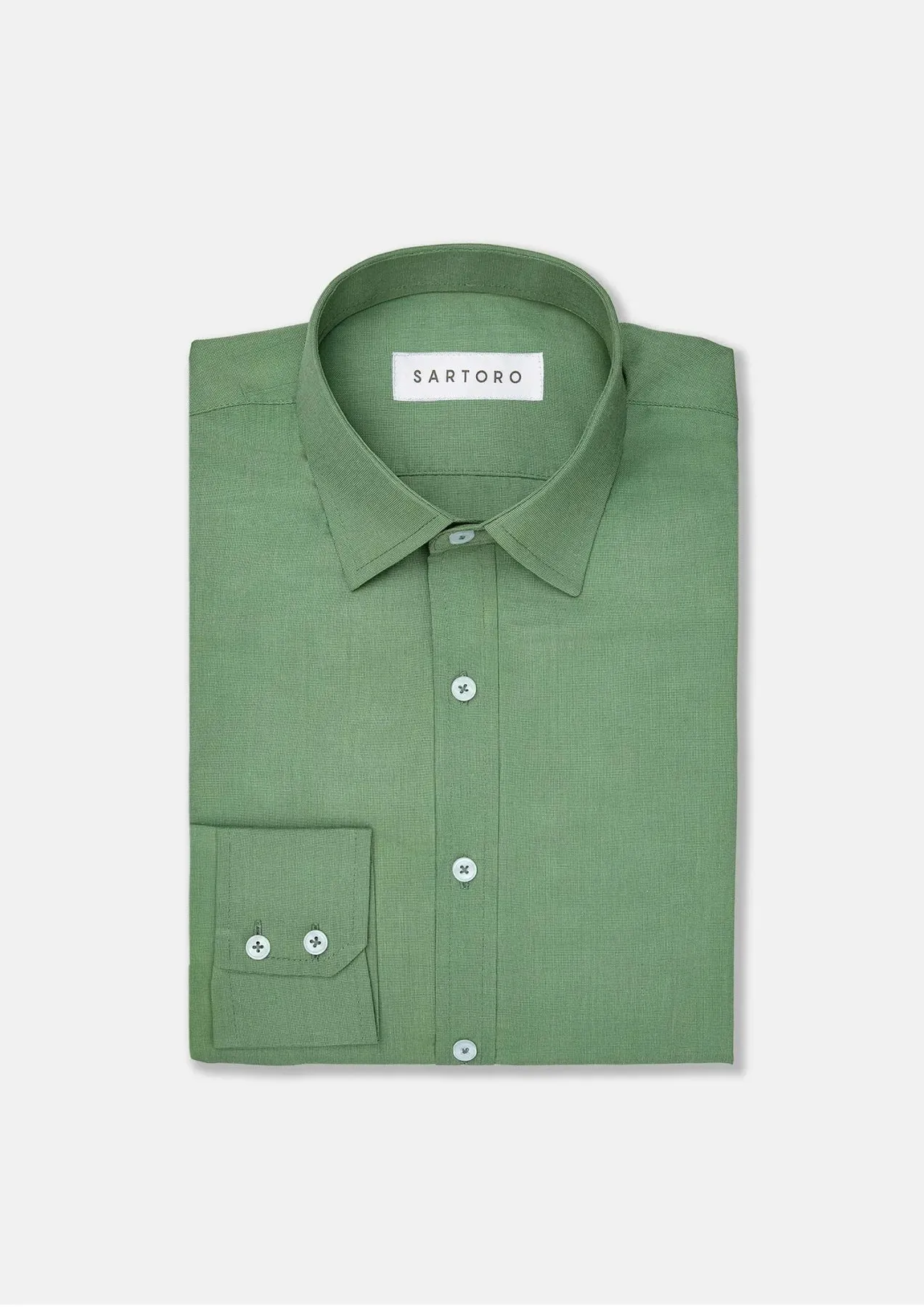 Forest Green Cotton Shirt sold by Sartoro