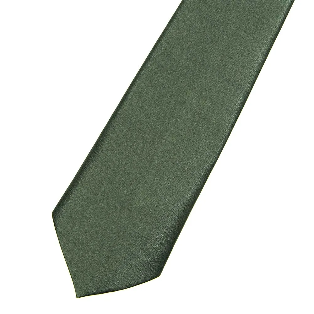 Smooth Olive Satin Tie sold by Sartoro
