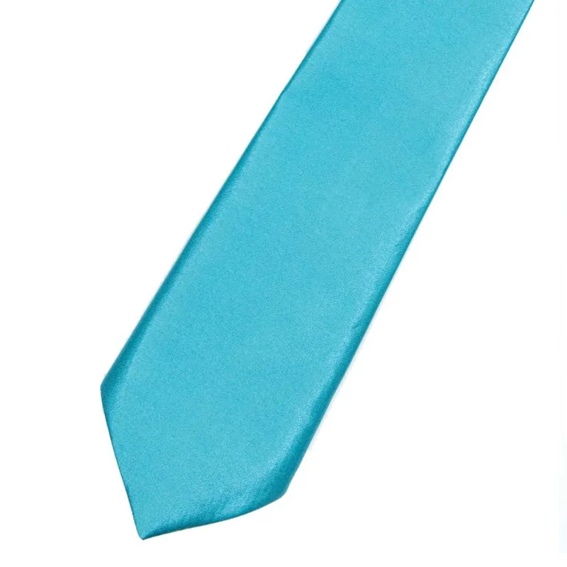 Silk Satin Turquoise Tie sold by Sartoro