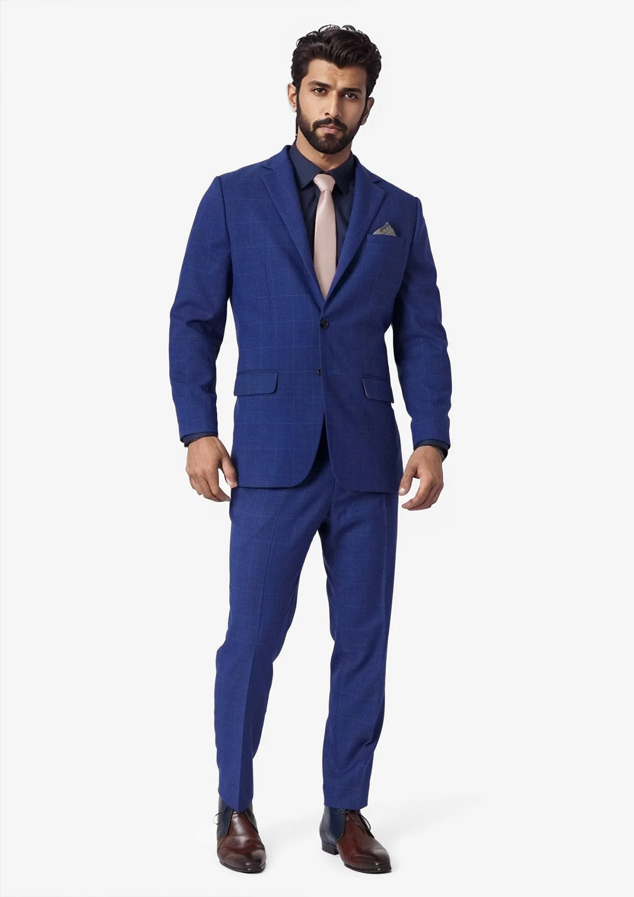 Astor Regal Blue Windowpane Suit sold by Sartoro product image thumbnail 3